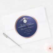 Étiquette de produit bleue avec logo monogramme ca (Enveloppe)
