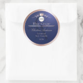 Étiquette de produit bleue avec logo monogramme ca (Sac)