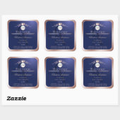 Étiquette de produit bleue avec logo monogramme ca (Feuille)