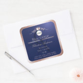 Étiquette de produit bleue avec logo monogramme ca (Enveloppe)