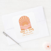 Étiquette de produit Boho Retro Sunrise (Enveloppe)