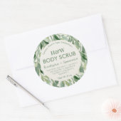 Étiquette de produit botanique moderne Feuille Euc (Enveloppe)