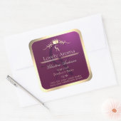 Étiquette de produit Bourgogne avec Monogramme de  (Enveloppe)