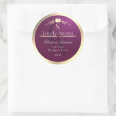 Étiquette de produit Bourgogne avec Monogramme de  (Sac)