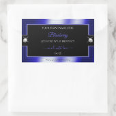 Étiquette de produit brillant noir bleu brillant (Sac)