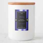 Étiquette de produit brillant noir bleu brillant (Devant)