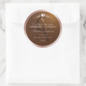 Étiquette de produit Brun Doré Cadre Rosé Monogram (Sac)