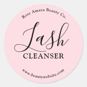 Étiquette de produit Chic Pink Lash Cleanser
