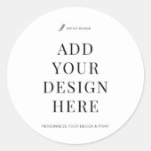 Étiquette de produit circulaire personnalisé de 1, (Devant)