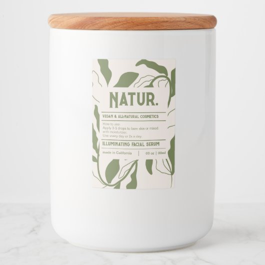 Étiquette de produit cosmétique Motif moderne bota (Devant)