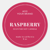 Étiquette de produit couleur modifiable à bordure  (Devant)