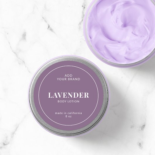 Étiquette de produit couleur modifiable à bordure 