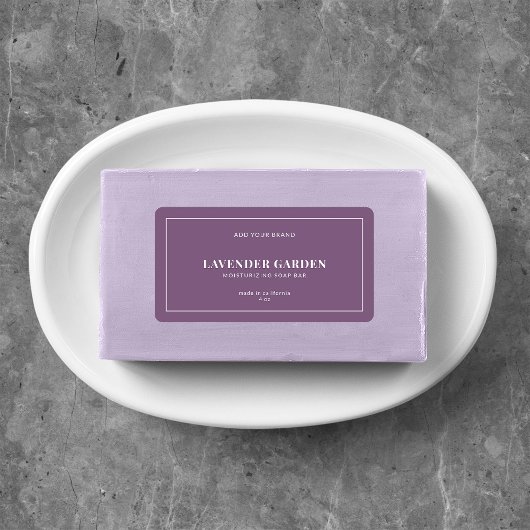 Étiquette de produit couleur modifiable à bordure 