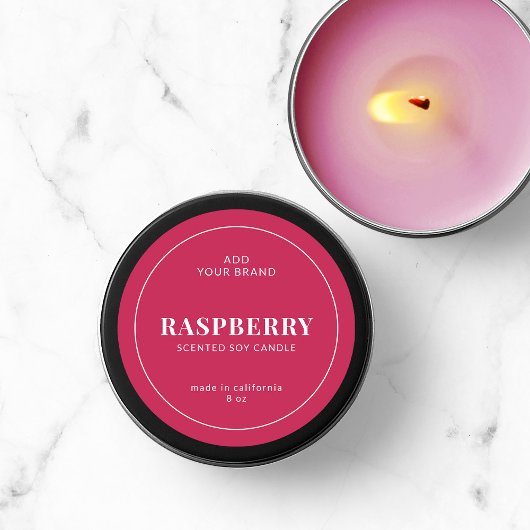 Étiquette de produit couleur modifiable à bordure 