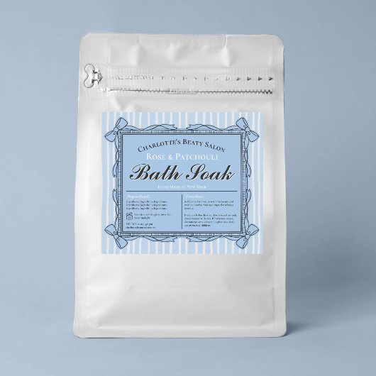 Étiquette de produit de beauté à cadre de ruban bl