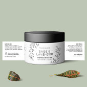 Étiquette de produit de bocal à beurre floral noir