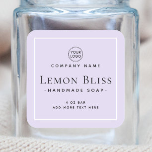 étiquette de produit de bordure blanche carré