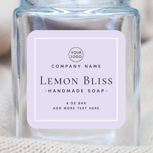 étiquette de produit de bordure blanche carré