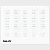 Étiquette de produit de bougie blanche bleue moder (Feuille)