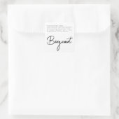 Étiquette de produit de bougie blanche en script s (Sac)