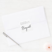 Étiquette de produit de bougie blanche en script s (Enveloppe)