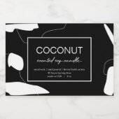 Étiquette de produit de bougie Conception abstrait (Étiquettes simples)