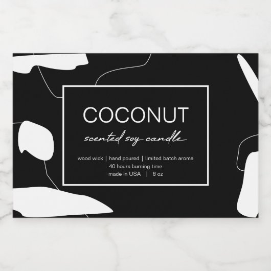 Étiquette de produit de bougie Conception abstrait (Étiquettes simples)
