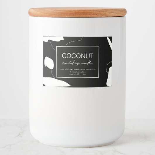 Étiquette de produit de bougie Conception abstrait (Devant)