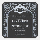 Étiquette de produit de bougie de vampire noir arg (Devant)