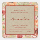 Étiquette de produit de bougie en papier artisanal (Devant)