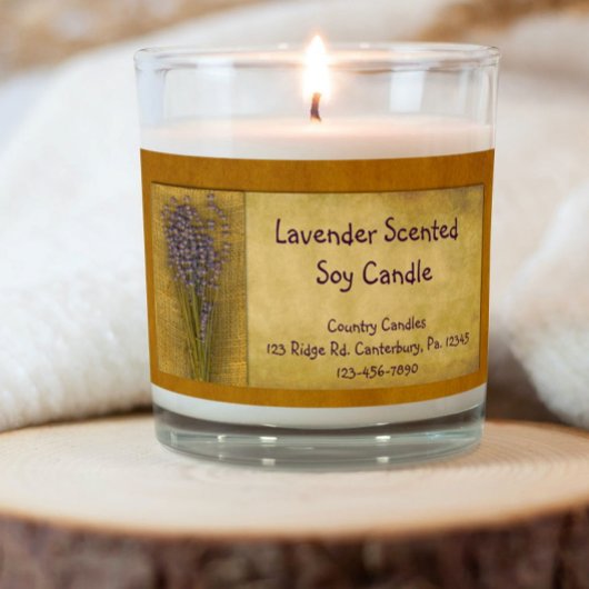 Étiquette de produit de bougie Lavender