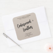 Étiquette de produit de bougie moderne beige minim (Enveloppe)