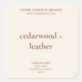 Étiquette de produit de bougie moderne simple (Devant)