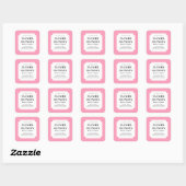 Étiquette de produit de bougie rose moderne (Feuille)