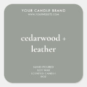 Étiquette de produit de bougie Simple Modern (Devant)