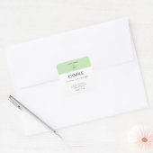 Étiquette de produit de bougie vert doux de logo m (Enveloppe)