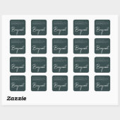 Étiquette de produit de bougie verte à script simp (Feuille)