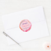 Étiquette de produit de cadre rose floral (Enveloppe)