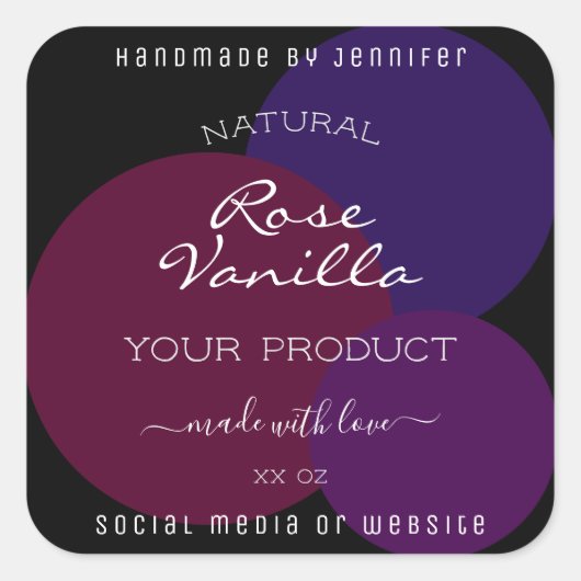 Étiquette de produit de capture des yeux pourpre c (Devant)