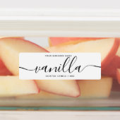 Étiquette de produit de chandelle à script blanc m (Apposé)