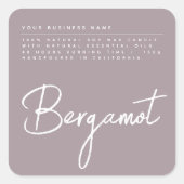 Étiquette de produit de chandelle lilas en script (Devant)