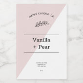 Étiquette de produit de cire parfumée de bloc de c (Étiquettes simples)