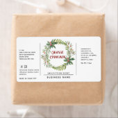 Étiquette de produit de couronnes de vacances (En situation)