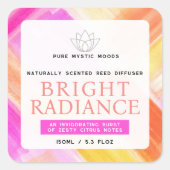 Étiquette de produit de diffuseur de roseaux abstr (Devant)