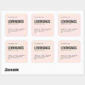 étiquette de produit de gommage corporel rose mode (Feuille)