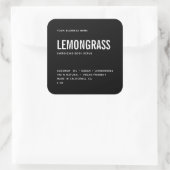 Étiquette de produit de gommage noir blanc moderne (Sac)