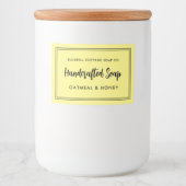 Étiquette de produit de la barre de savon minimali (Devant)