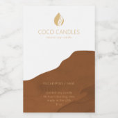 Étiquette de produit de la bougie Earthy (Étiquettes simples)