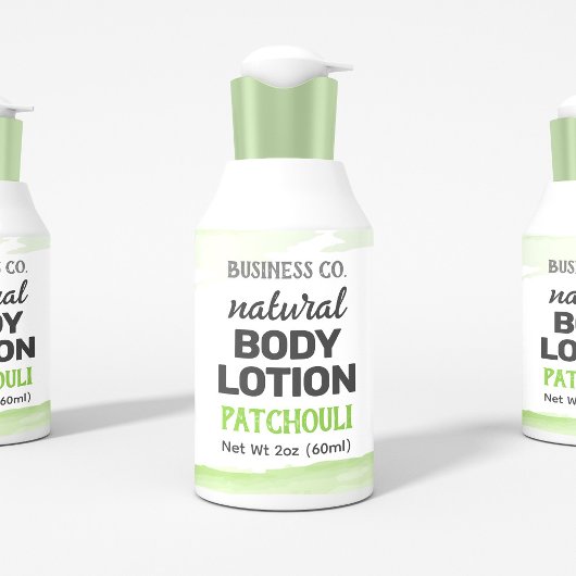 Étiquette de produit de l'aquarelle verte