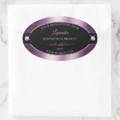 Étiquette de produit de luxe noir violet brillant (Sac)